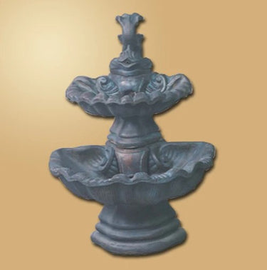 Giannini Garden Two Tier Shell Fountain With Fish